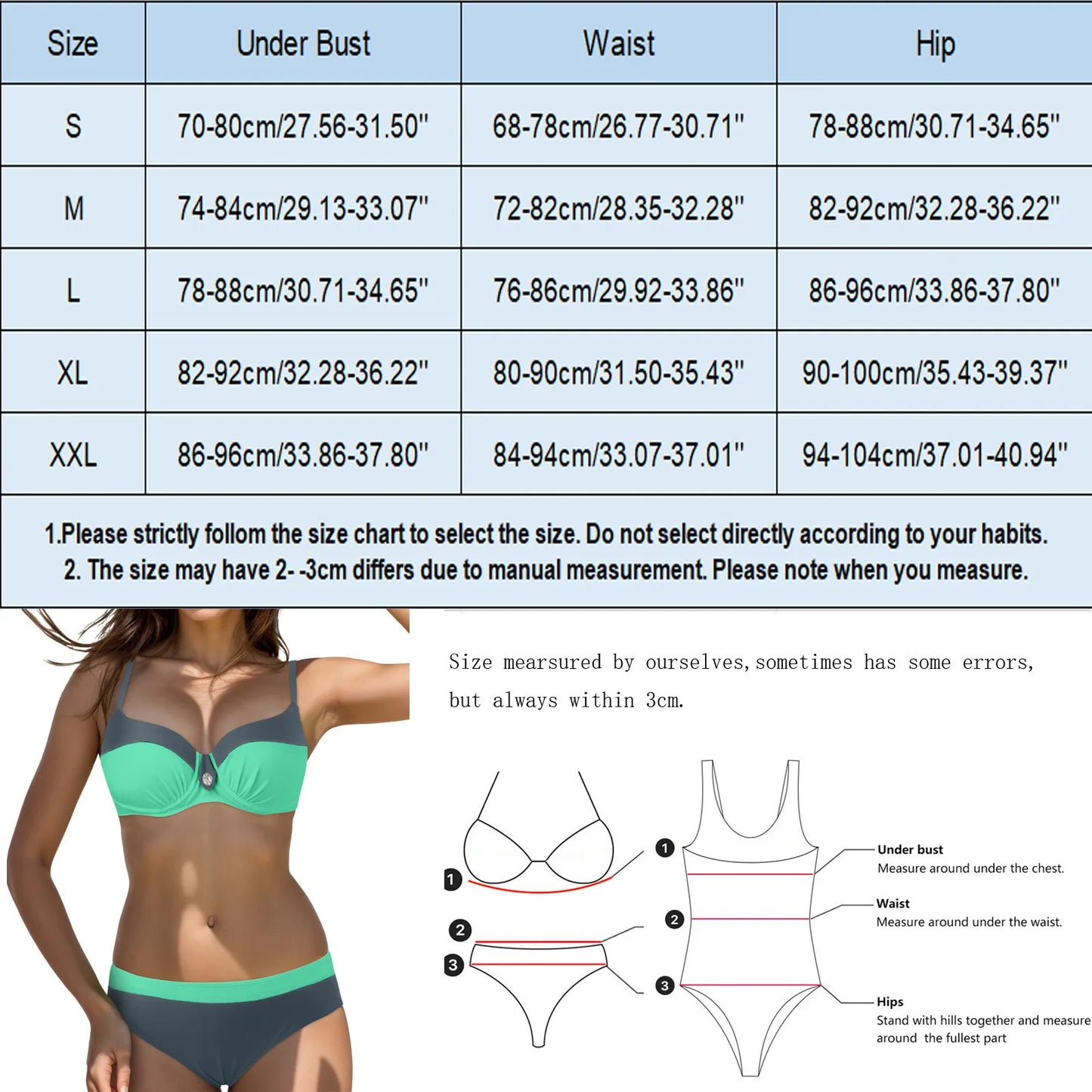 "Glamorous Curves: 2025 Push-Up Halter Bikini for Plus Size Women"