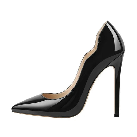 "Women’s Pointed Toe 12CM Stiletto Heels – Sexy Gradient Colorful Slip-On Pumps for Wedding & Party Fashion"