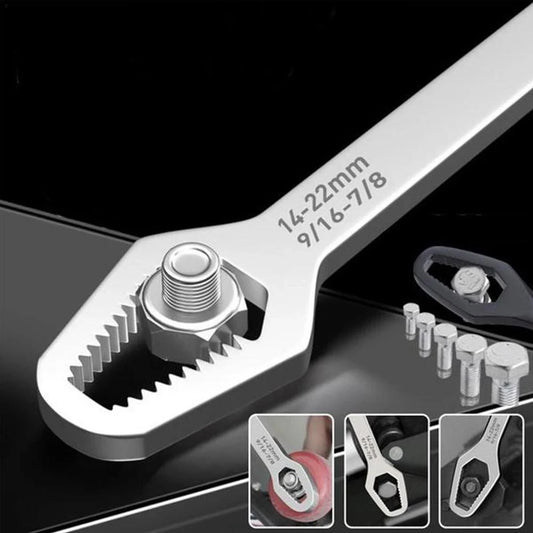 8–22mm Adjustable Torx Wrench | Universal Self-Tightening Double-Head Spanner | Hand Tool for Factory, Glasses, Boards